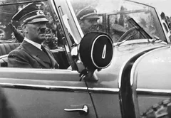 Erich Kempka, SS-Obersturmbannführer, with Adolf Hitler