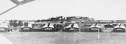 Sachsenhausen concentration camp in 1945