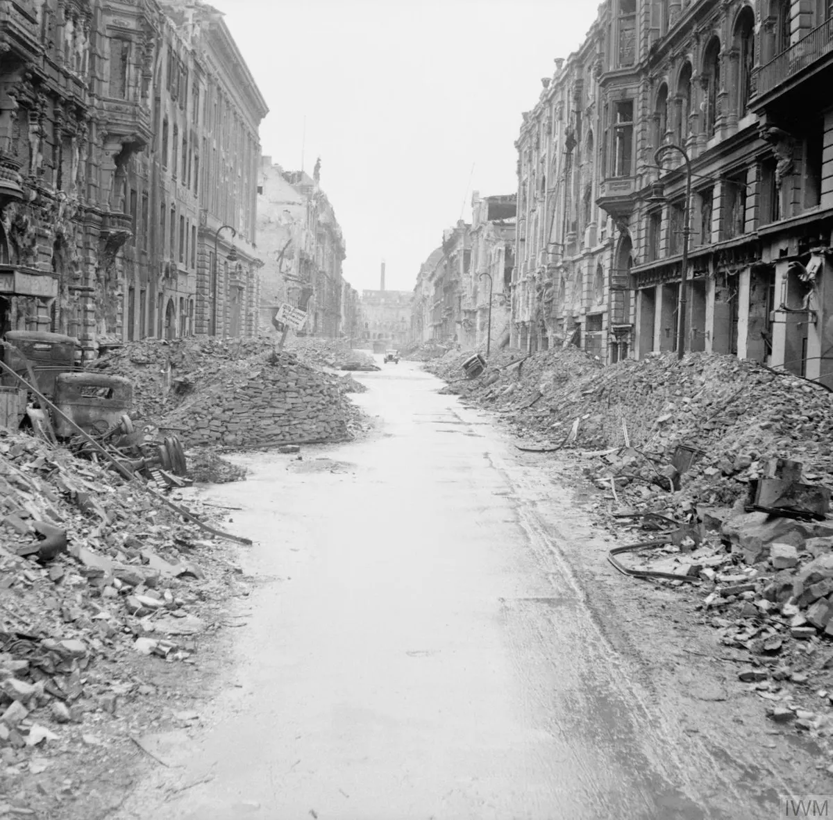 Destruction in a Berlin street