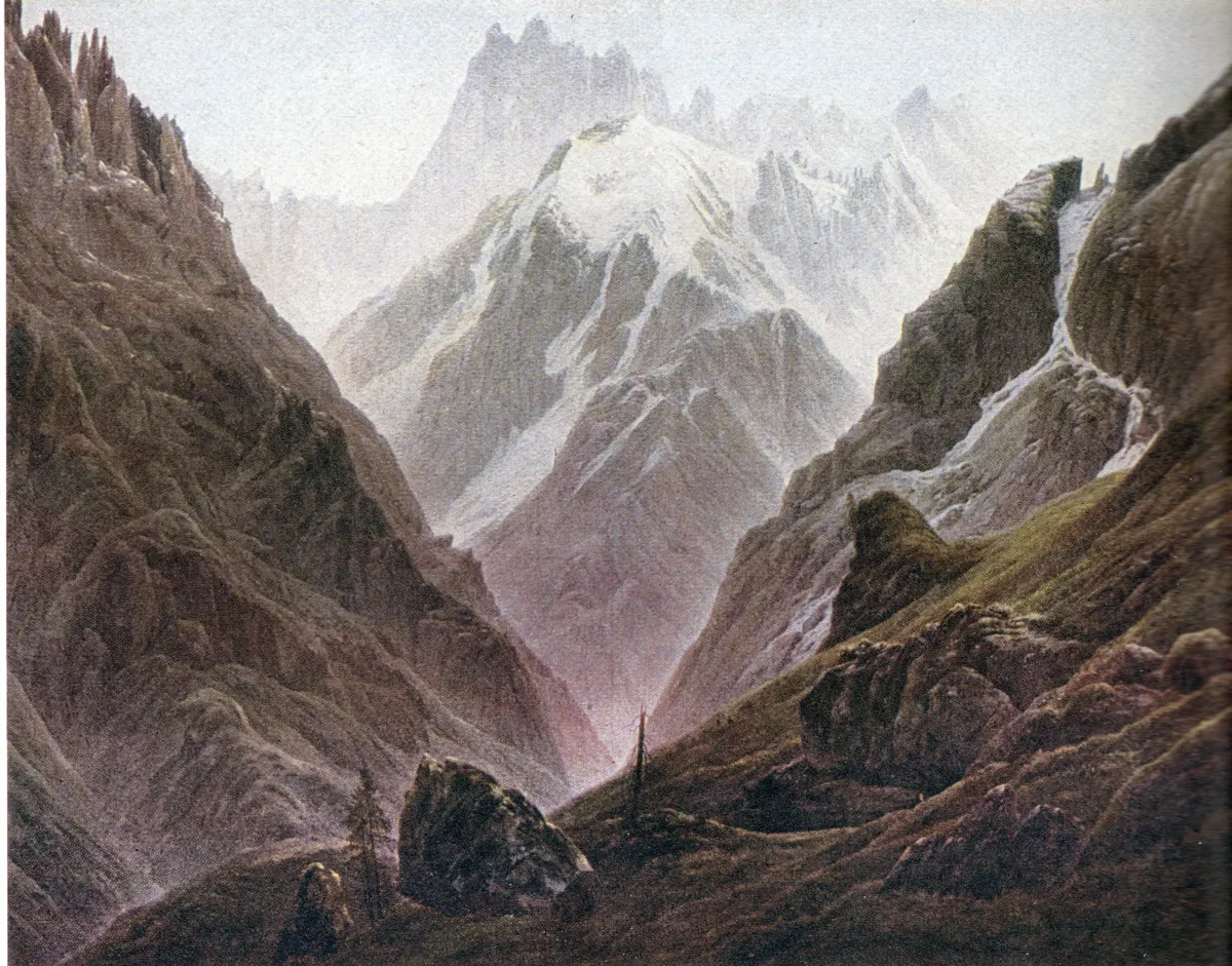 Friedrich, Caspar David -Hochgebirge (Schweizer Landschaft) - um 1824 - ehemals Nationalgalerie Berlin, 1945 verbrannt