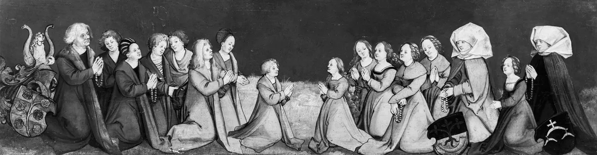 Hans Schäufelein Predellentafel mit Stifterfamilie c1504-1510