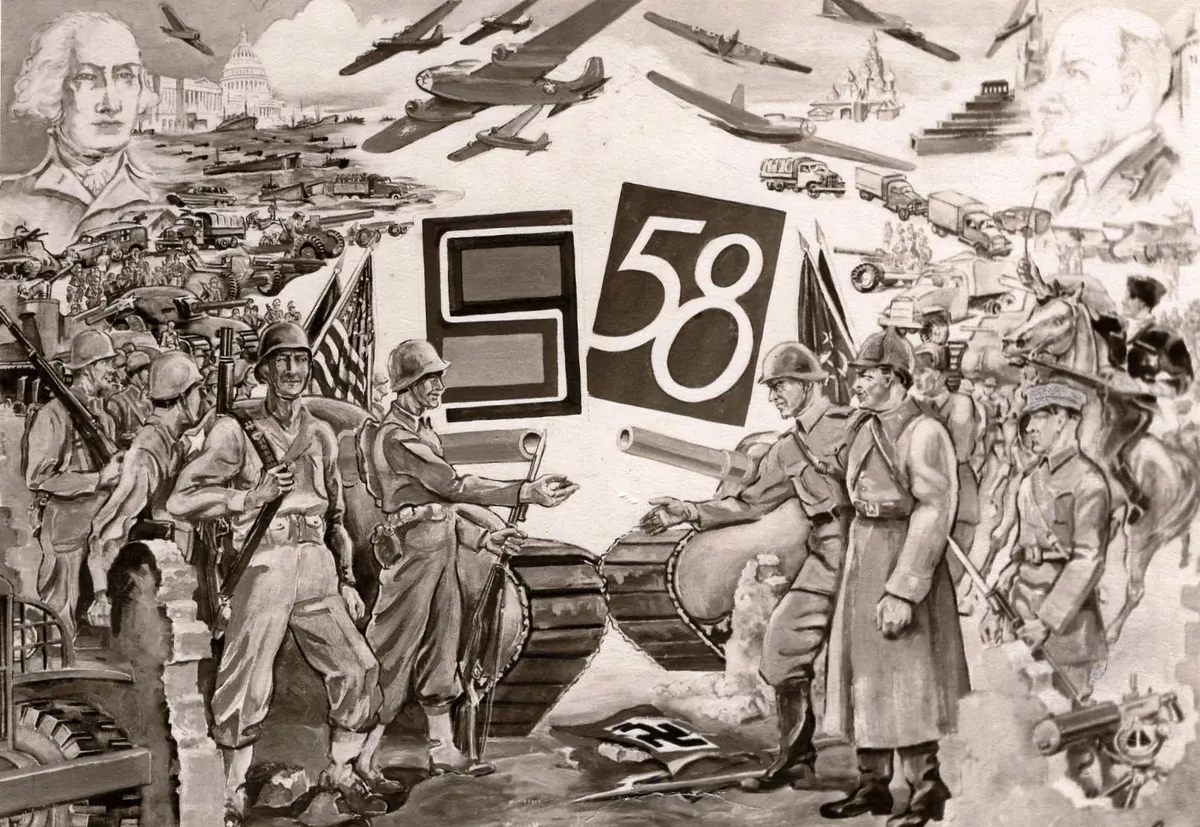 Razglednica ispratena do Vlahov, 1945