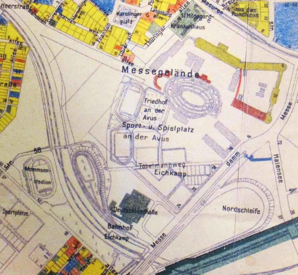 Schadenskarte Charlottenburg 1945