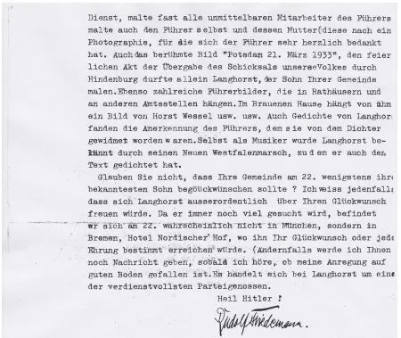 Schreiben Rudolf Friedemann an Bürgermeister in Rahden, 15 November 1937 (2)