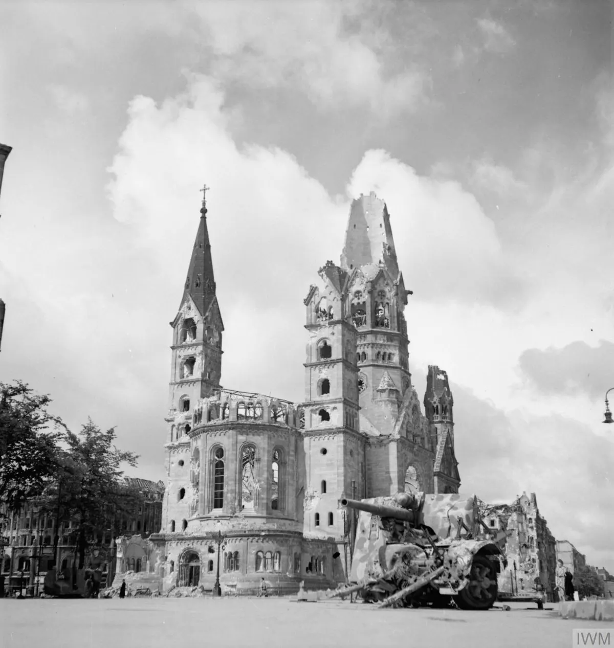 The war damaged Kaiser Wilhelm Memorial Church