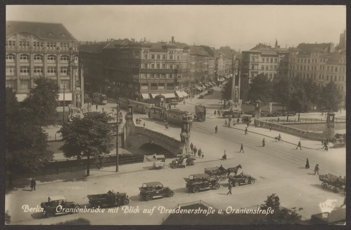 Ansichtskarte Oranienbrücke, Dresdener Straße [1/2]