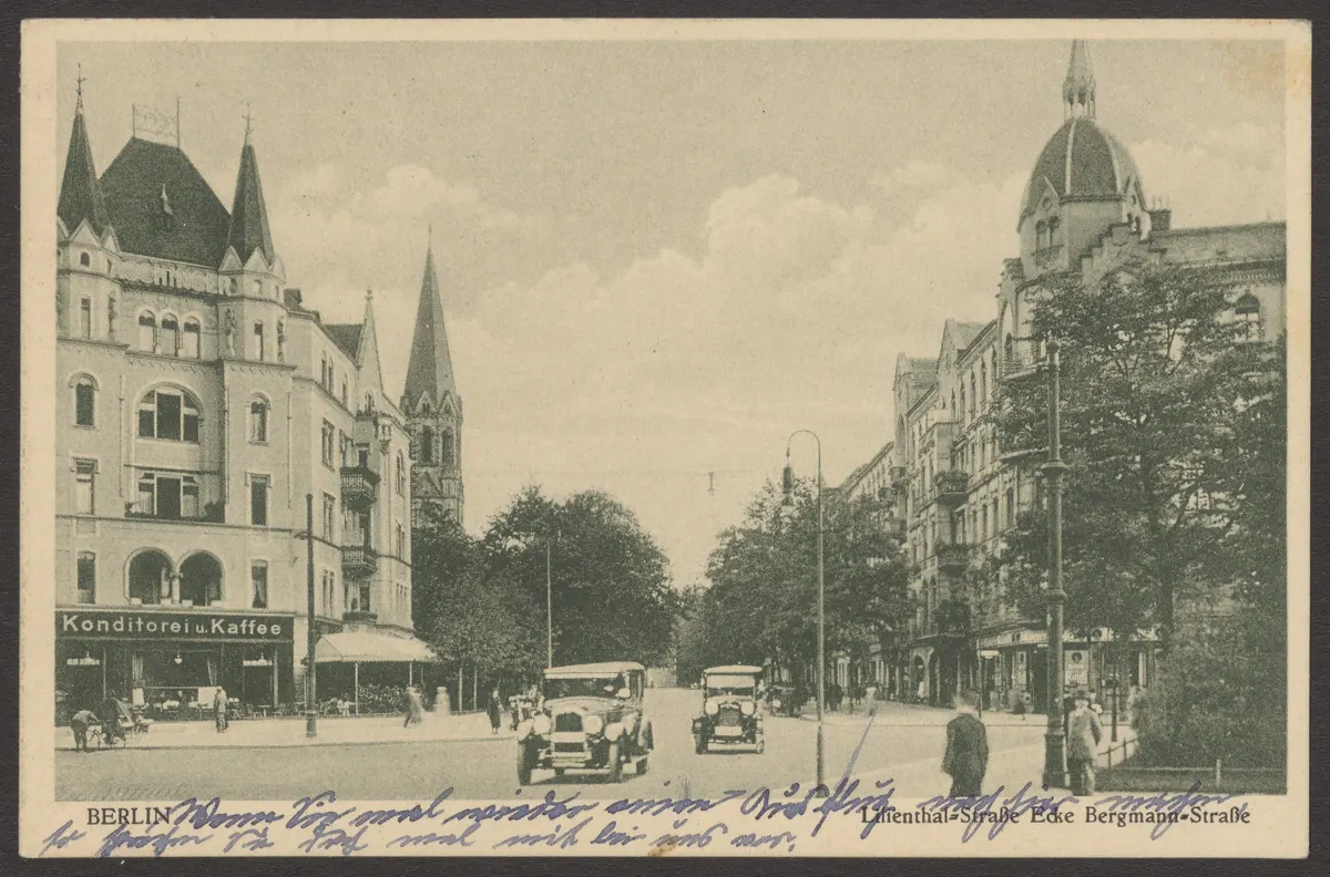 Ansichtskarte Lilienthalstraße, Ecke Bergmannstraße