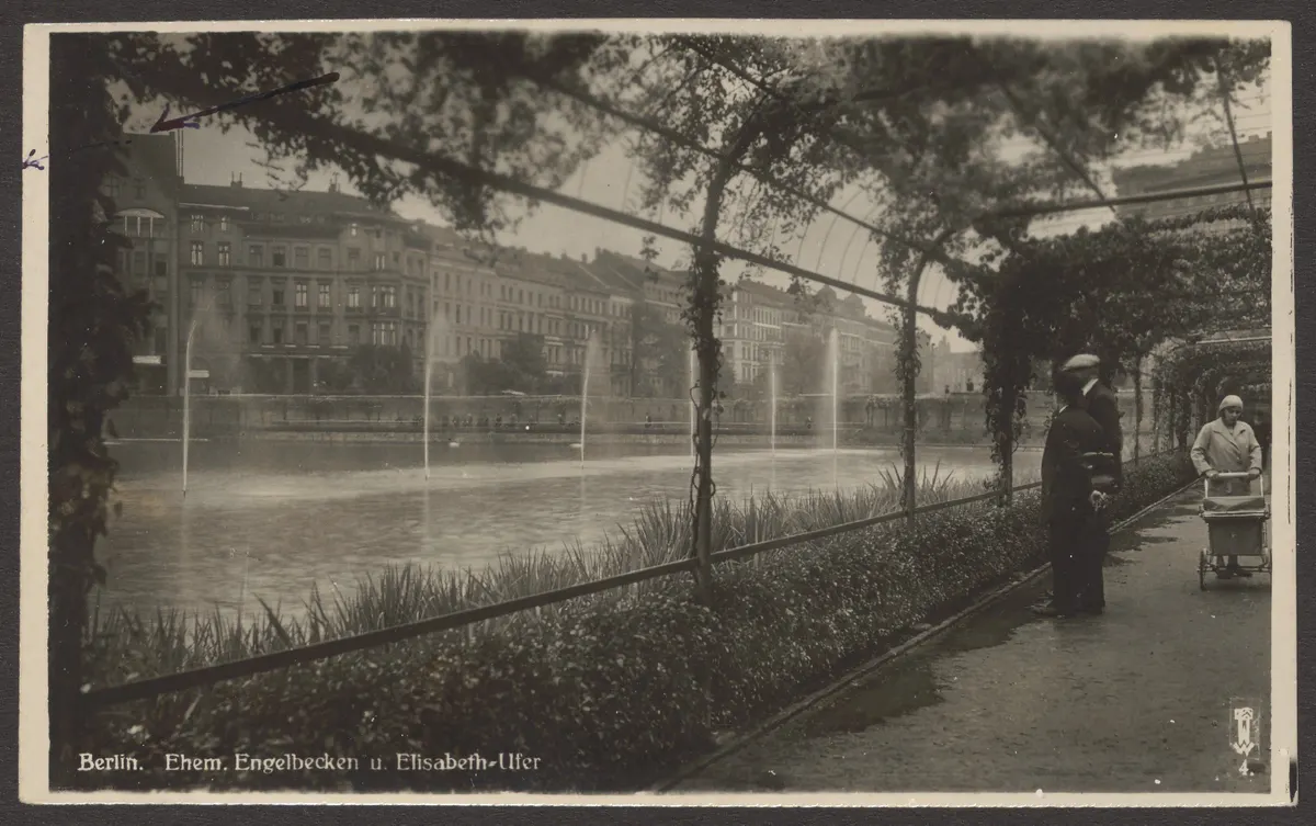 Ansichtskarte "Ehemaliges Engelbecken und Elisabeth-Ufer"