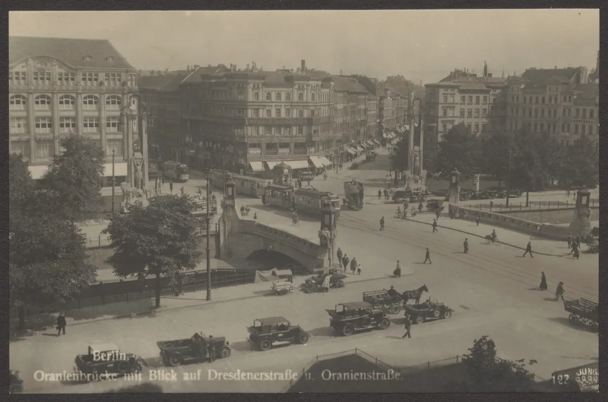 Ansichtskarte Oranienbrücke, Dresdener Straße [2/2]