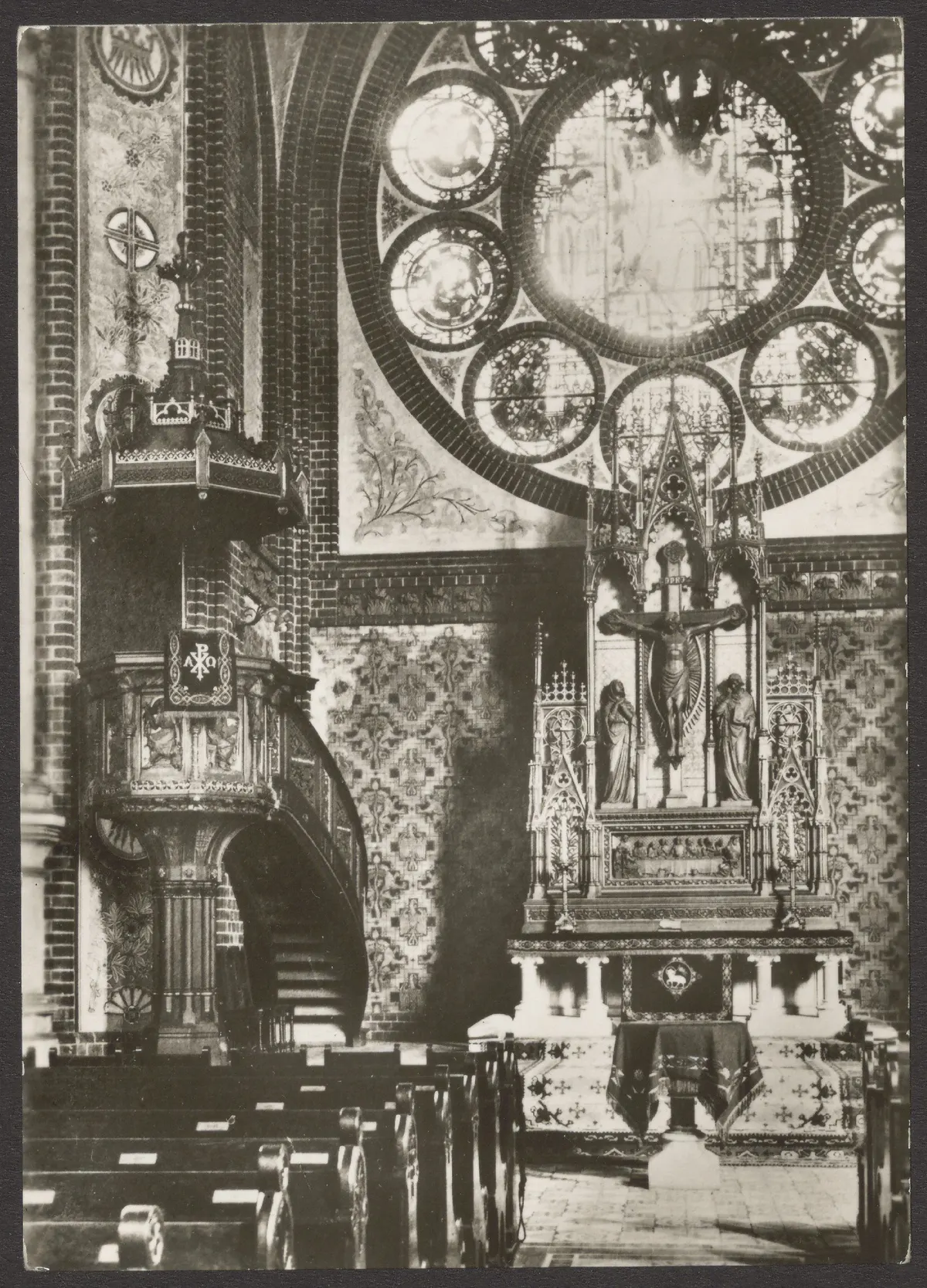 Ansichtskarte Innenansicht St.-Simeon-Kirche, Wassertorstraße [2/2]
