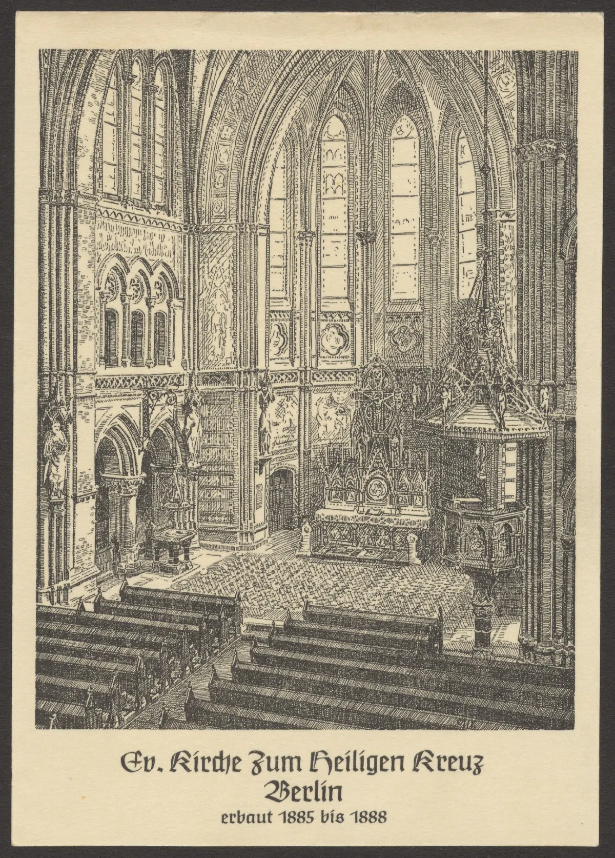 Ansichtskarte "Ev. Kirche Zum Heiligen Kreuz Berlin"