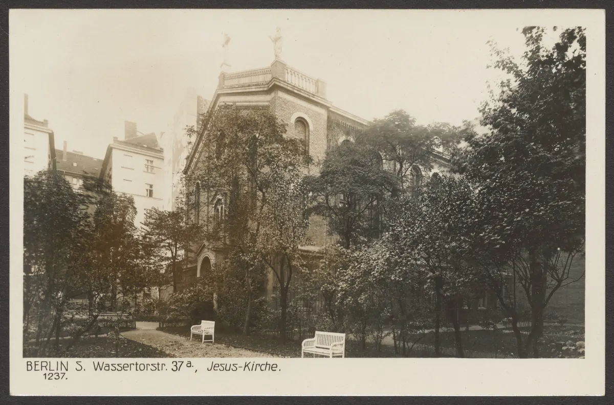 Ansichtskarte Jesus-Kirche, Wassertorstraße 37a [2/2]