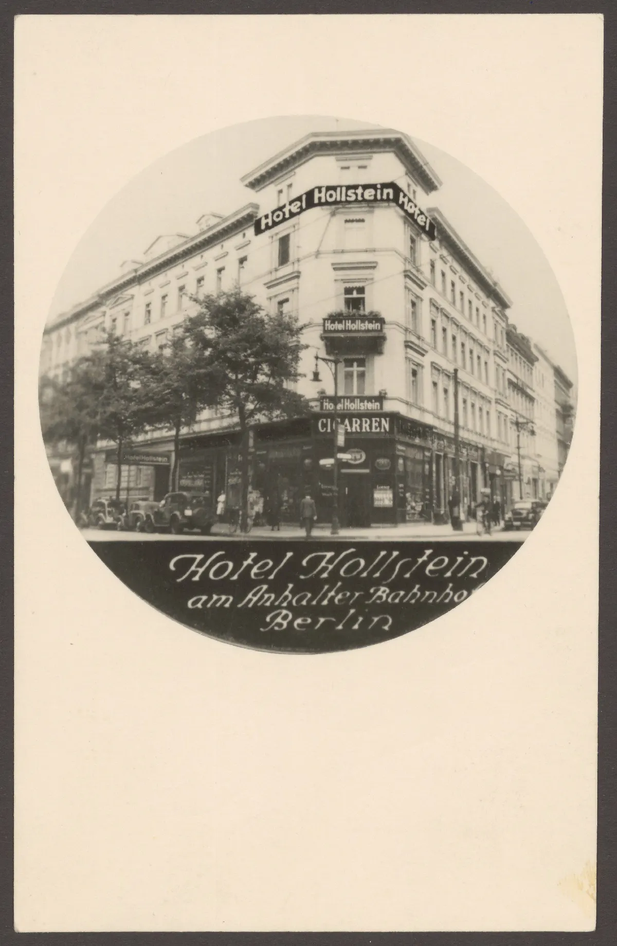 Ansichtskarte "Hotel Hollstein" am Anhalter Bahnhof, Stresemannstraße 71