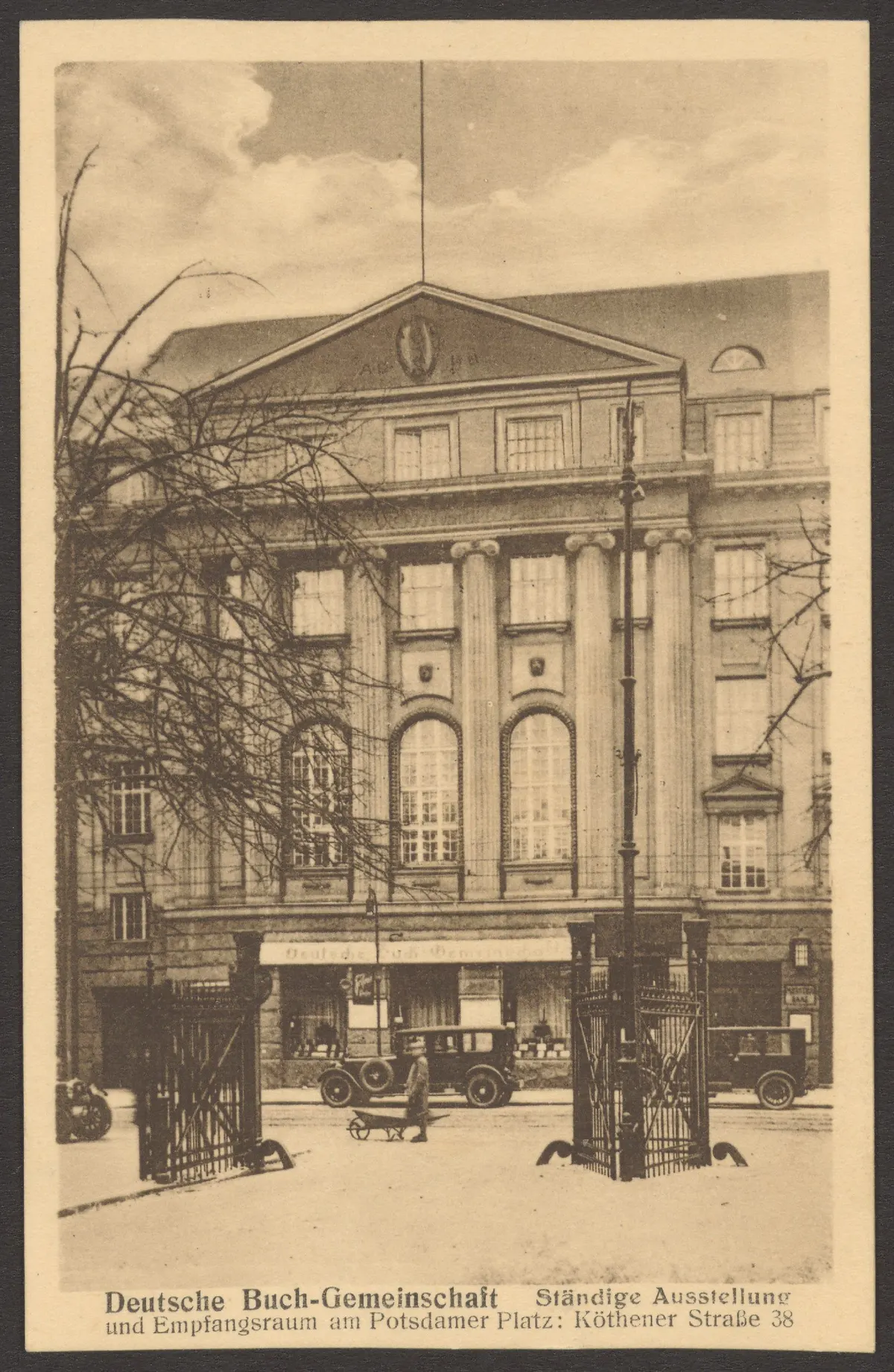 Ansichtskarte "Deutsche Buch-Gemeinschaft", Köthener Straße 38 [1/3]