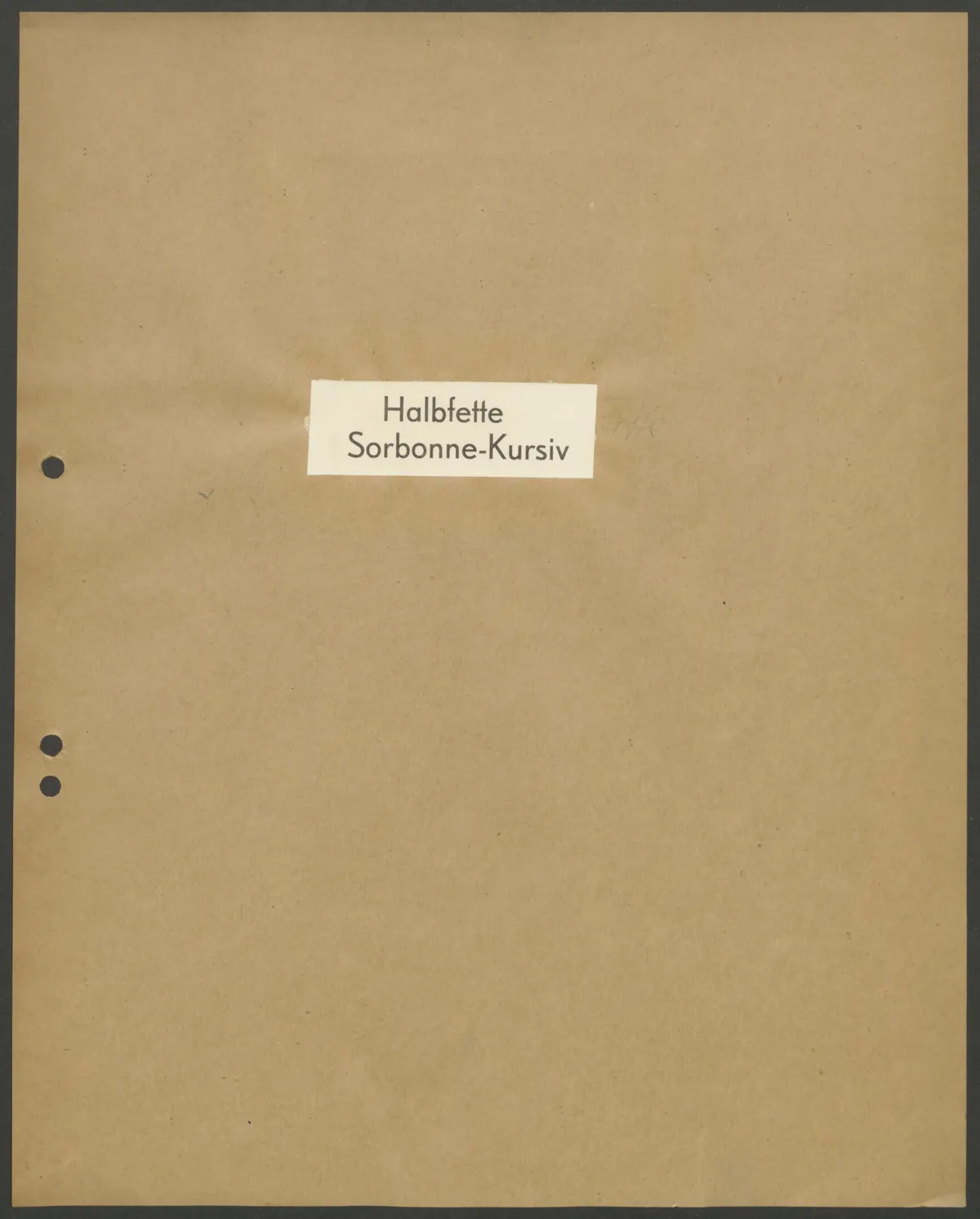 Schriftproben und Bestellungen des Schrifttyps "Sorbonne, kursiv halbfett"