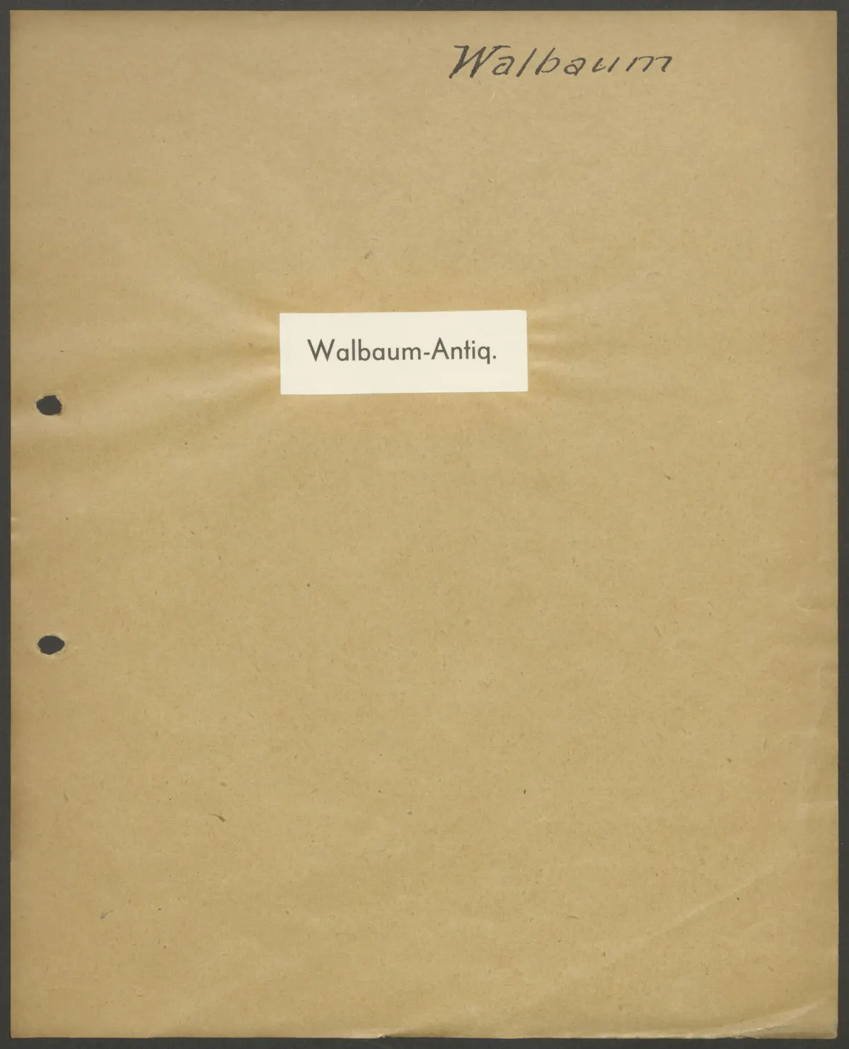 Schriftproben und Bestellungen des Schrifttyps "Walbaum Antiqua"