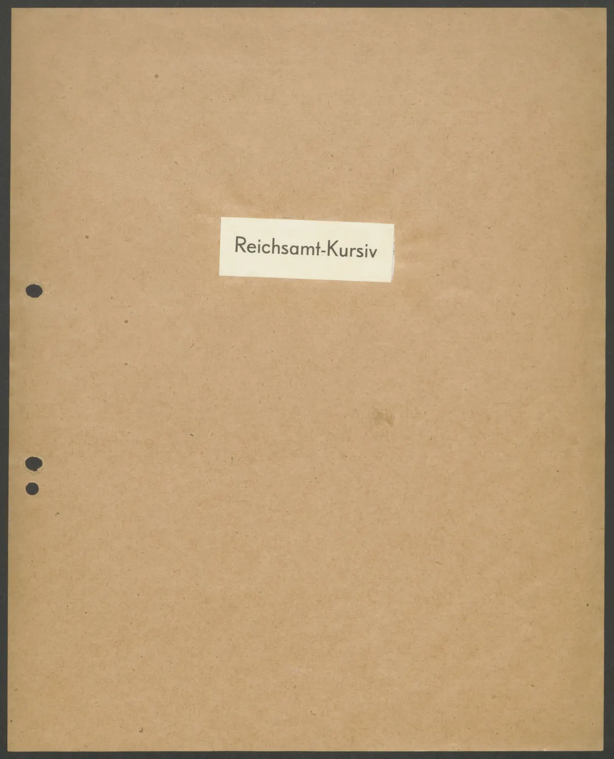 Schriftproben und Bestellungen des Schrifttyps "Reichsamt-Kursiv" und "Augustea"