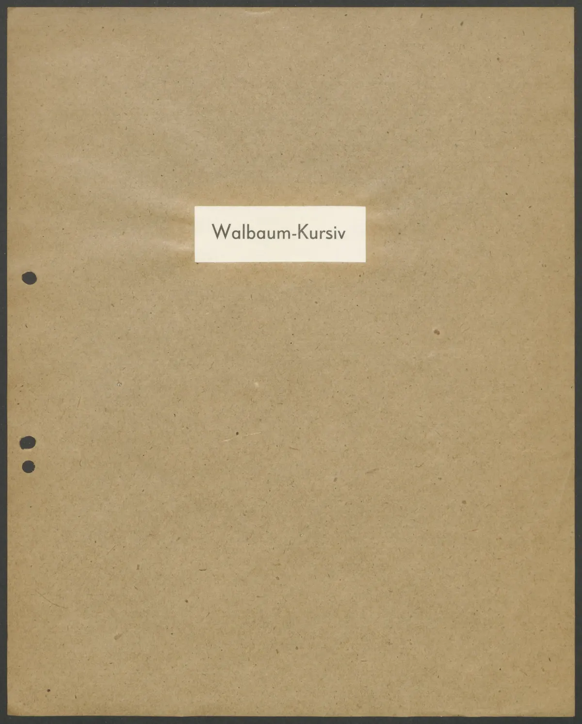 Schriftproben und Bestellungen des Schrifttyps "Walbaum Antiqua, kursiv"