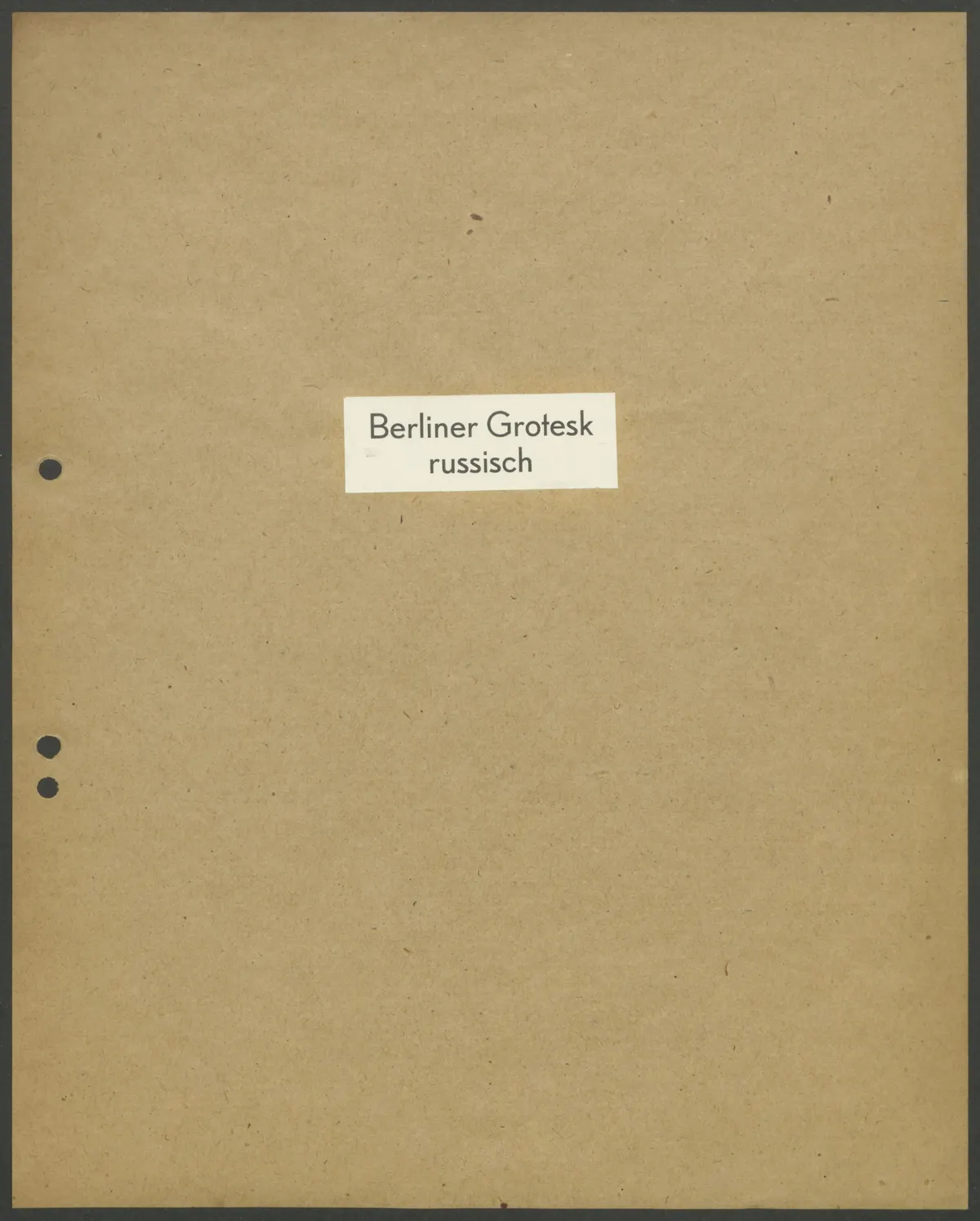 Schriftproben und Bestellungen des Schrifttyps "Berliner Grotesk, russisch"