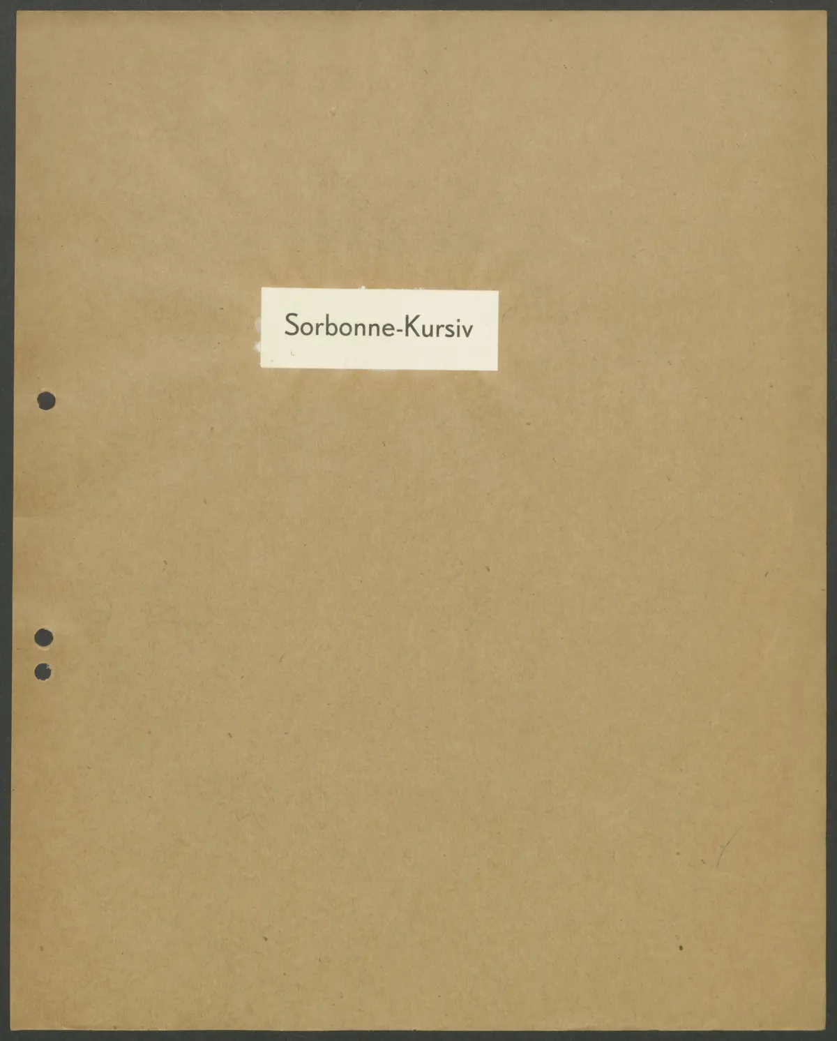 Schriftproben und Bestellungen des Schrifttyps "Sorbonne, kursiv"
