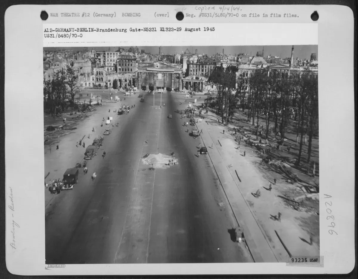 Bomb Damage, Berlin, Germany -- 29 Aug 1945. (U.S. Air Force Number 93235AC)